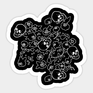 Skullflowers II Sticker